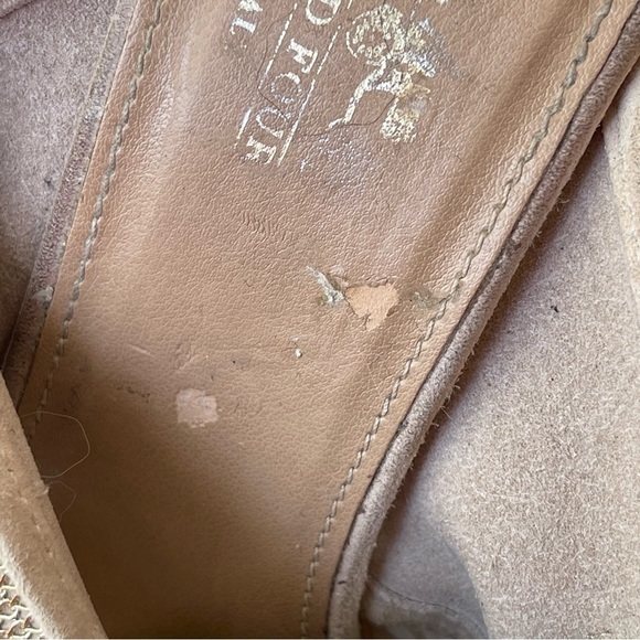 Coach And Four Shoes Cinzia beige Sandal open toe block heel Size 8 - Picture 4 of 10